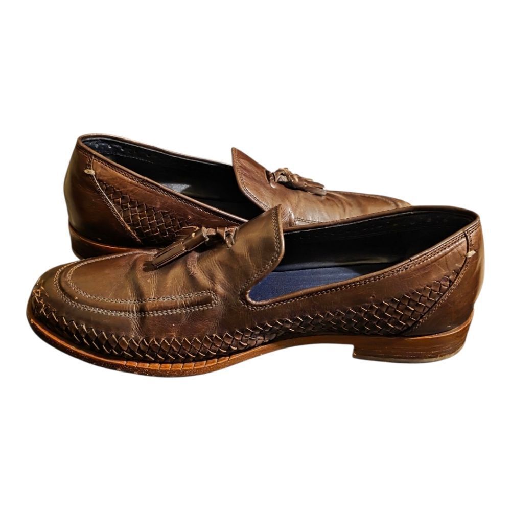 COLE HAAN Washington Grand Tassel Brown Leather Loafers - Size 8 1/2 M - Picture 3 of 9